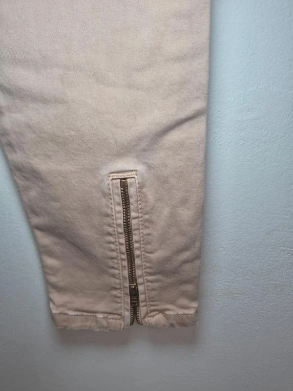 Zara Powder Pink Slim Fit Zipped Jean – photo 4